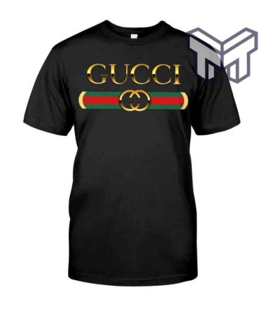 Gucci Shirt, Gucci Pattern Black Luxury Brand T-Shirt Gift For Men Women Special Gift