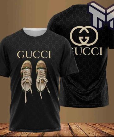 Gucci Shirt, Gucci Shoes Black Luxury Brand T-Shirt Outfit For Men Women