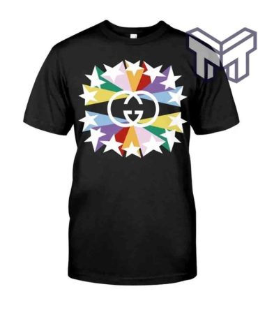 Gucci Shirt, Gucci Star Black Luxury Brand T-Shirt Gift For Men Women Special Gift