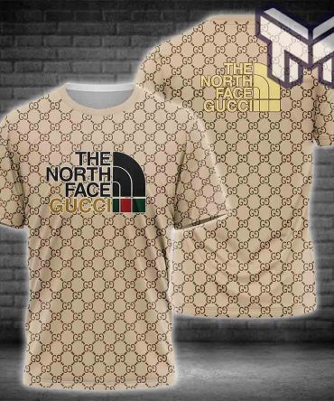 Gucci Shirt, Gucci The North Face Beige Luxury Brand T-Shirt Outfit For Men Women