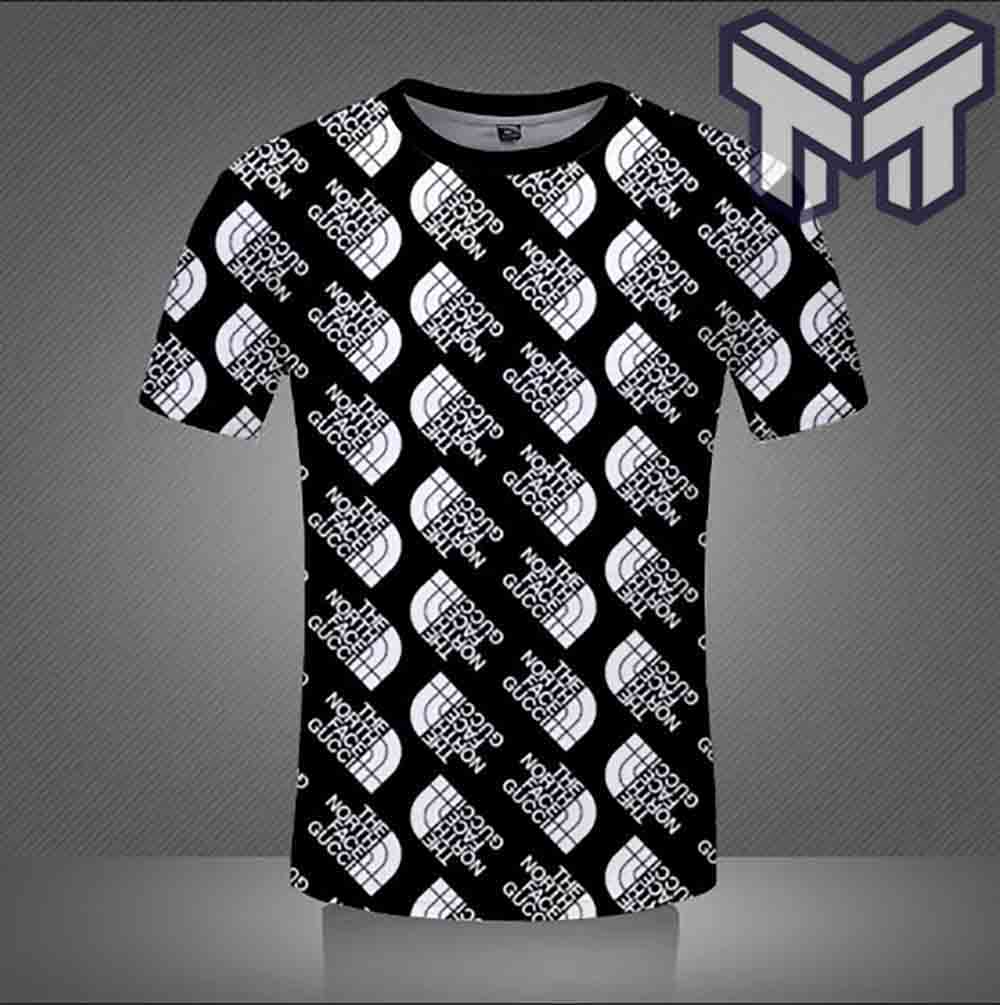 Gucci Shirt, Gucci The North Face Black Premium Outfit Luxury Brand T-Shirt For Men Women