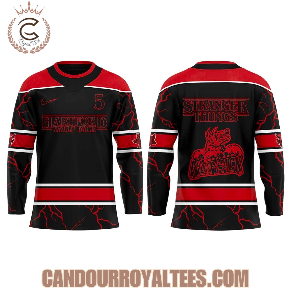 Hartford Wolf Pack Stranger Things Hockey Jersey - Image 2