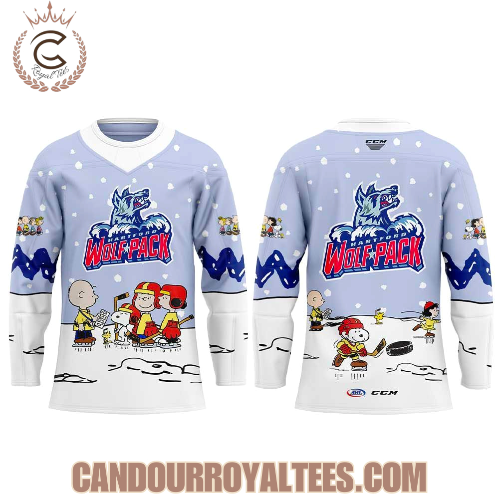 Hartford Wolf Pack X Peanuts Night 2025 Jesey - Image 2
