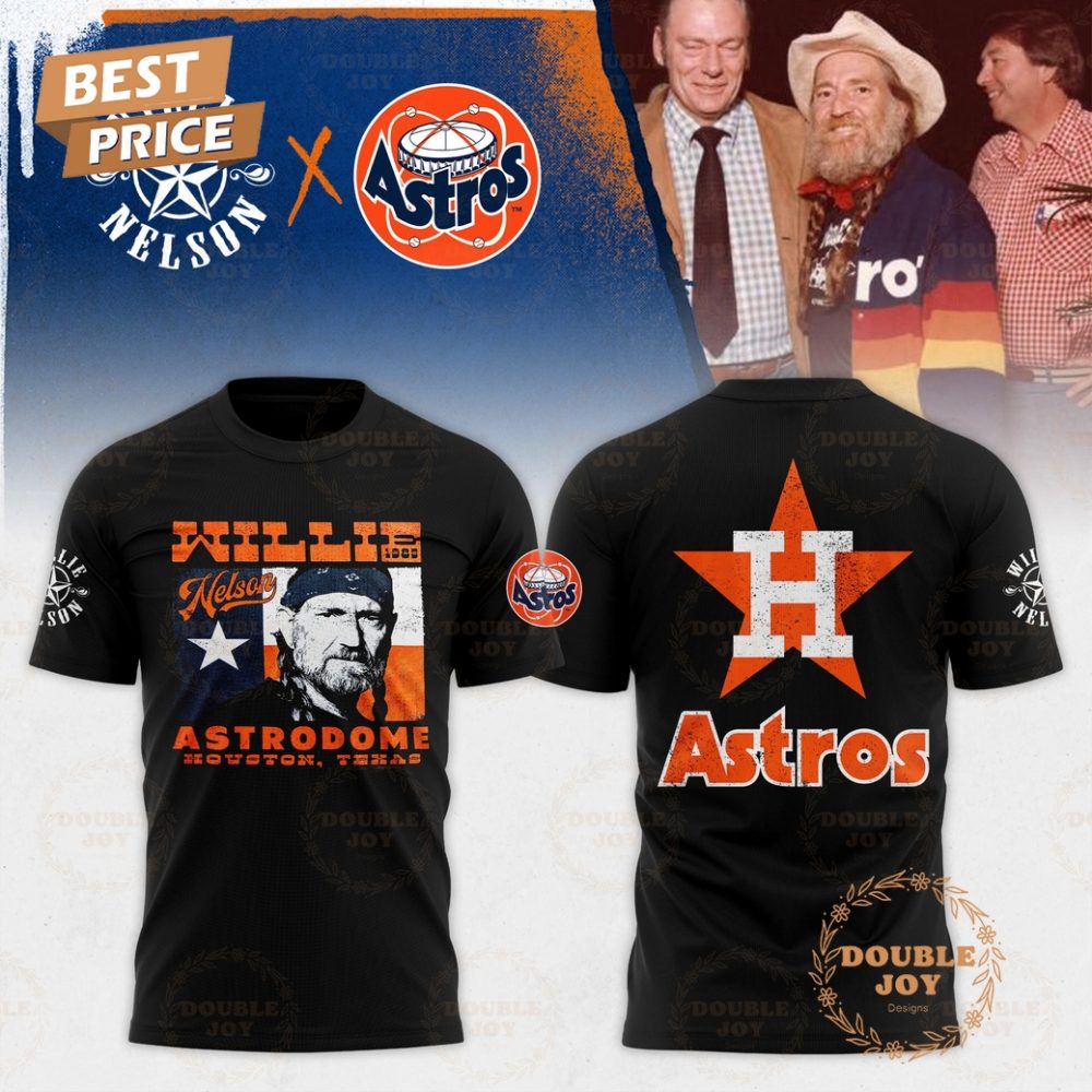 Houston Astros X Willie Nelson Black Editions Hoodie - Image 2