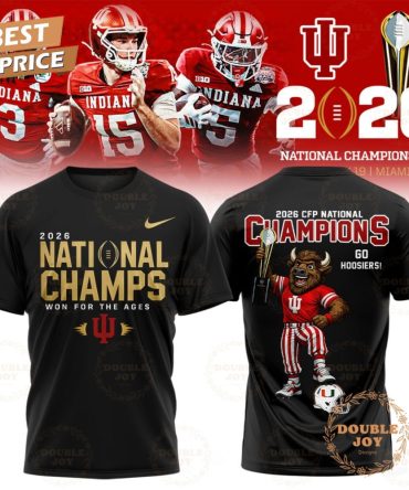 Indiana Hoosiers Cfp National Champs 2026 T-Shirt, Hoodie - Black