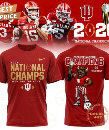 Indiana Hoosiers Cfp National Champs 2026 T-Shirt, Hoodie - Red
