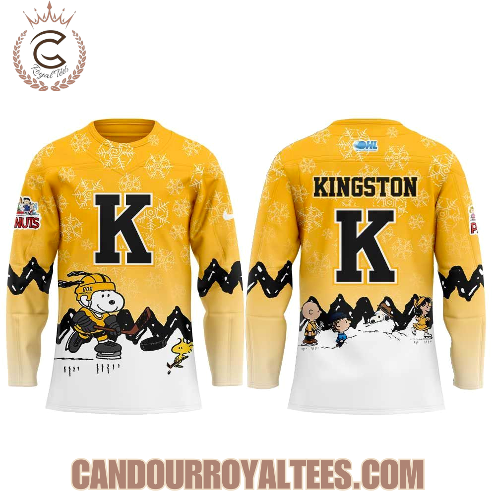 Kingston Frontenacs Snoopy And Peanuts Hockey Jersey - Image 2
