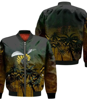 Alabama State Hornets Bomber Jacket 3D Printed Coconut Tree Tropical Grunge