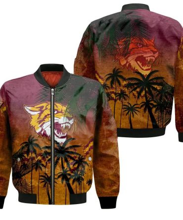 Bethune-Cookman Wildcats Bomber Jacket 3D Printed Coconut Tree Tropical Grunge
