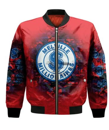 Melville Millionaires Bomber Jacket 3D Printed Camouflage Vintage