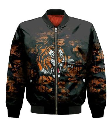 Medicine Hat Tigers Bomber Jacket 3D Printed Camouflage Vintage
