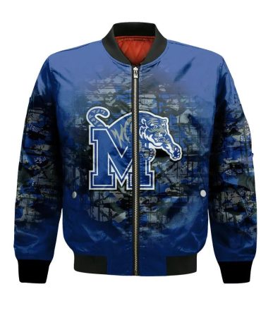Memphis Tigers Bomber Jacket 3D Printed Camouflage Vintage
