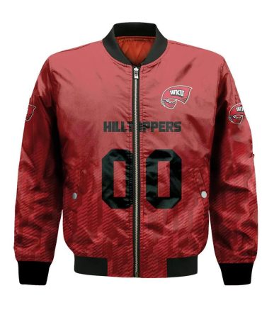 Western Kentucky Hilltoppers Bomber Jacket 3D Printed Team Logo Custom Text And Number