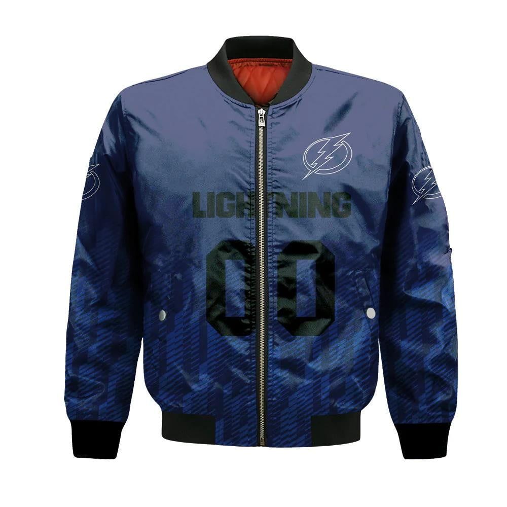 Tampa Bay Lightning Bomber Jacket 3D Printed Team Logo Custom Text And Number
