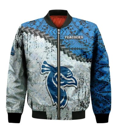 Saint Peters Peacocks Bomber Jacket 3D Printed Grunge Polynesian Tattoo