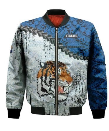 Tennessee State Tigers Bomber Jacket 3D Printed Grunge Polynesian Tattoo