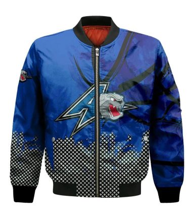 Unc Asheville Bulldogs Bomber Jacket 3D Printed Basketball Net Grunge Pattern