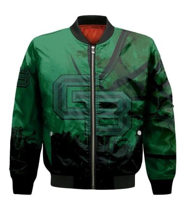 Wisconsin-Green Bay Phoenix Bomber Jacket 3D Printed Basketball Net Grunge Pattern