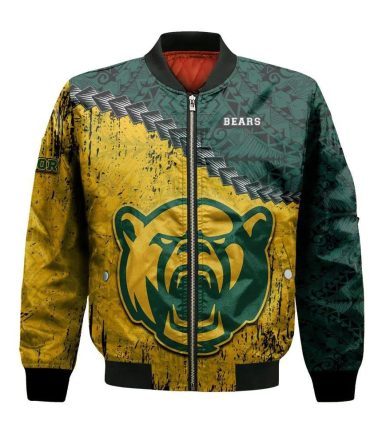 Baylor Bears Bomber Jacket 3D Printed Grunge Polynesian Tattoo