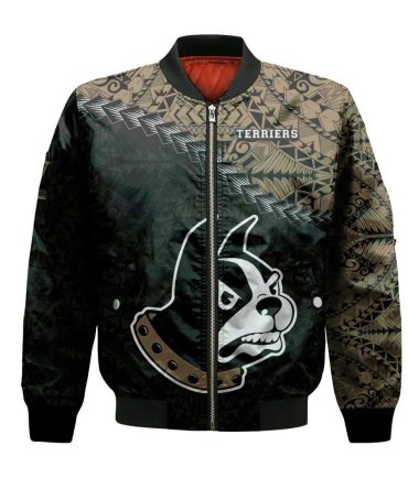 Wofford Terriers Bomber Jacket 3D Printed Grunge Polynesian Tattoo