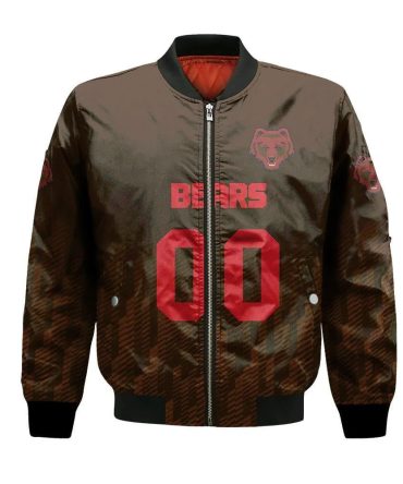 Brown Bears Bomber Jacket 3D Printed Team Logo Custom Text And Number