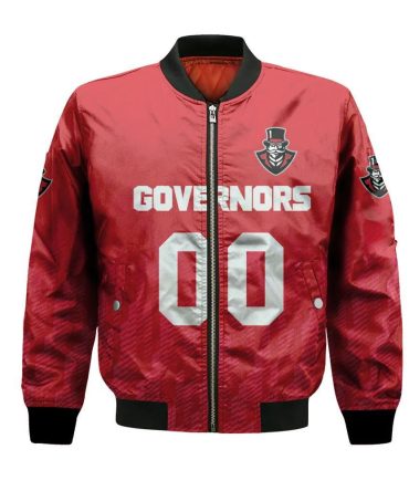 Austin Peay Governors Bomber Jacket 3D Printed Team Logo Custom Text And Number