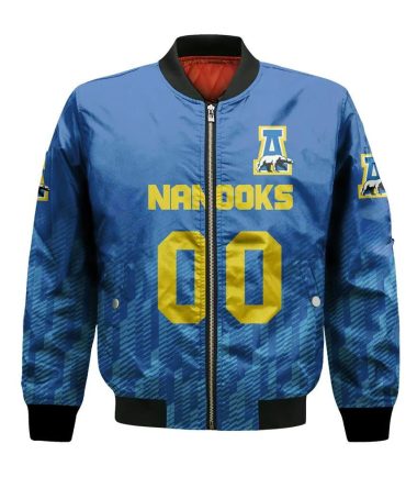 Alaska Nanooks Bomber Jacket 3D Printed Team Logo Custom Text And Number