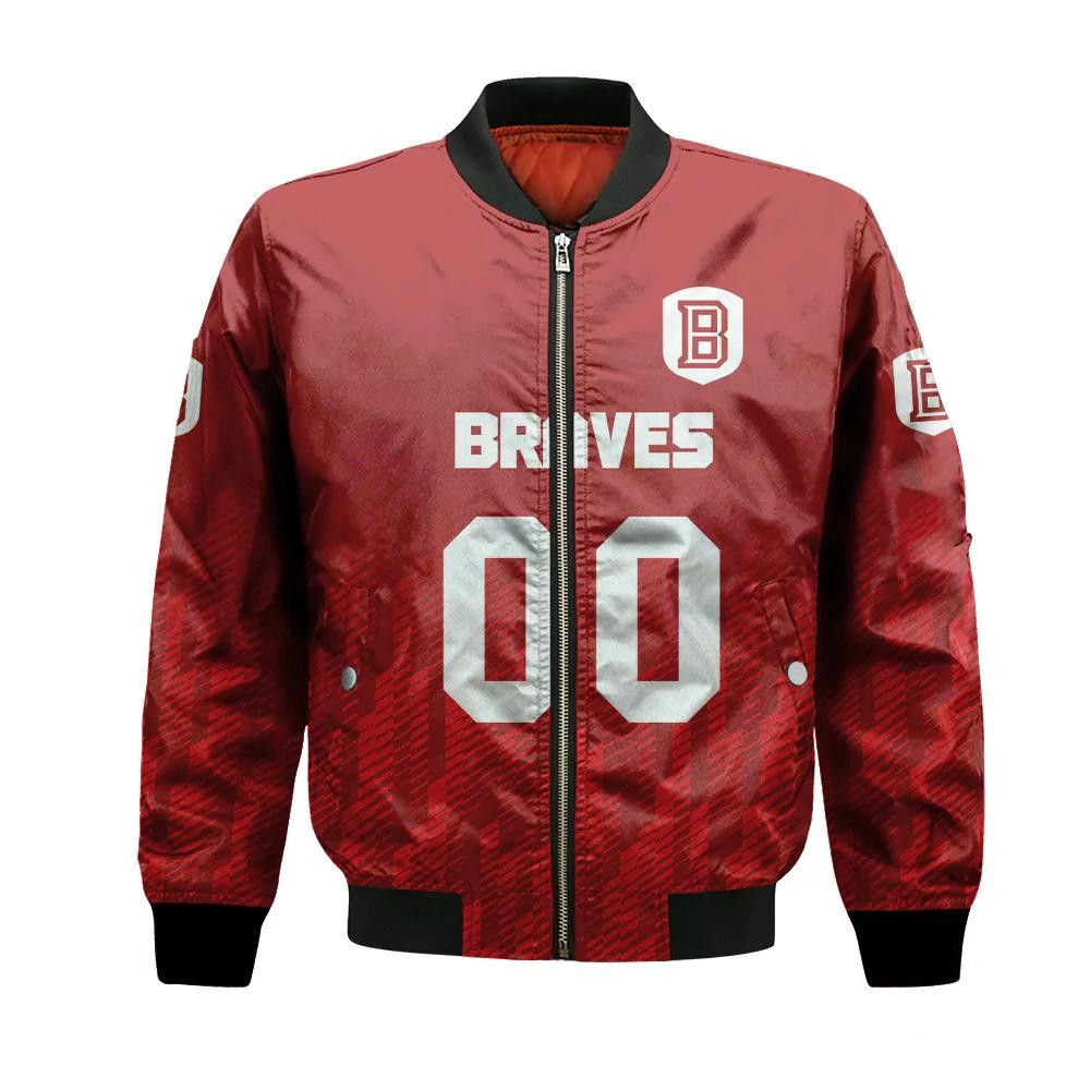 Bradley Braves Bomber Jacket 3D Printed Team Logo Custom Text And Number