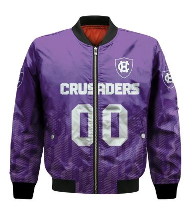 Holy Cross Crusaders Bomber Jacket 3D Printed Team Logo Custom Text And Number