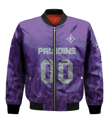 Furman Paladins Bomber Jacket 3D Printed Team Logo Custom Text And Number