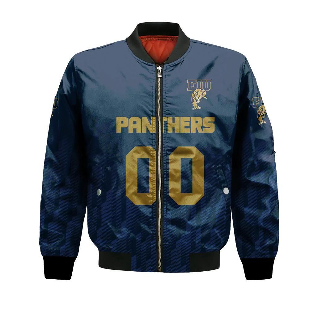 Fiu Panthers Bomber Jacket 3D Printed Team Logo Custom Text And Number