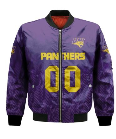 Northern Iowa Panthers Bomber Jacket 3D Printed Team Logo Custom Text And Number