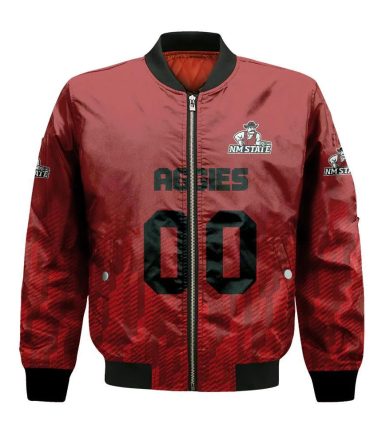 New Mexico State Aggies Bomber Jacket 3D Printed Team Logo Custom Text And Number