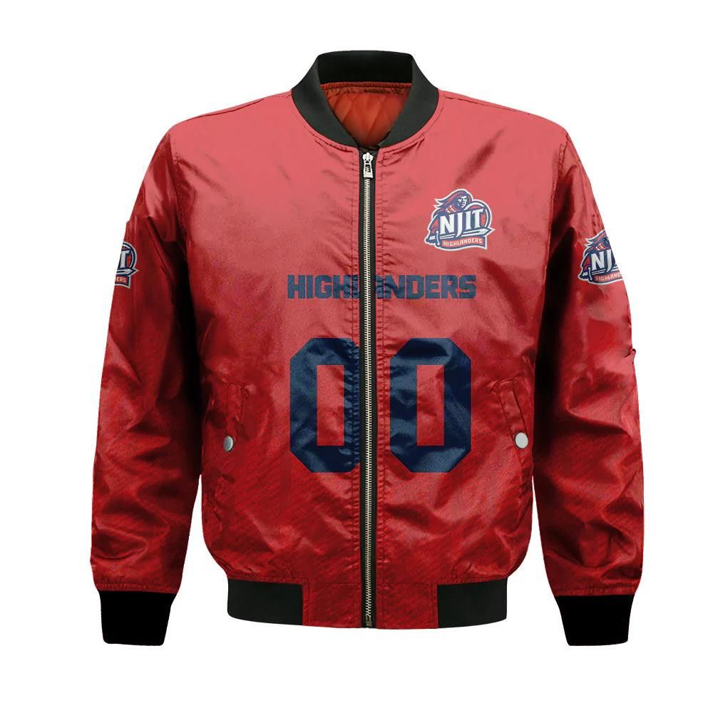 Njit Highlanders Bomber Jacket 3D Printed Team Logo Custom Text And Number