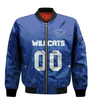 Kentucky Wildcats Bomber Jacket 3D Printed Team Logo Custom Text And Number