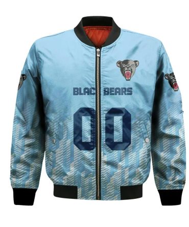 Maine Black Bears Bomber Jacket 3D Printed Team Logo Custom Text And Number