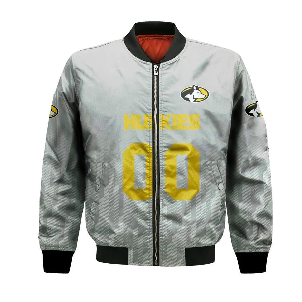 Michigan Tech Huskies Bomber Jacket 3D Printed Team Logo Custom Text And Number