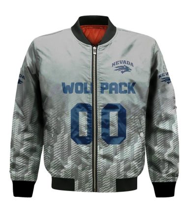 Nevada Wolf Pack Bomber Jacket 3D Printed Team Logo Custom Text And Number