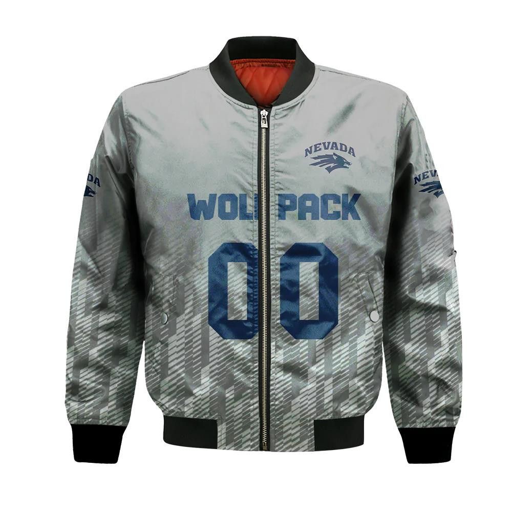 Nevada Wolf Pack Bomber Jacket 3D Printed Team Logo Custom Text And Number