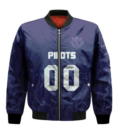 Portland Pilots Bomber Jacket 3D Printed Team Logo Custom Text And Number