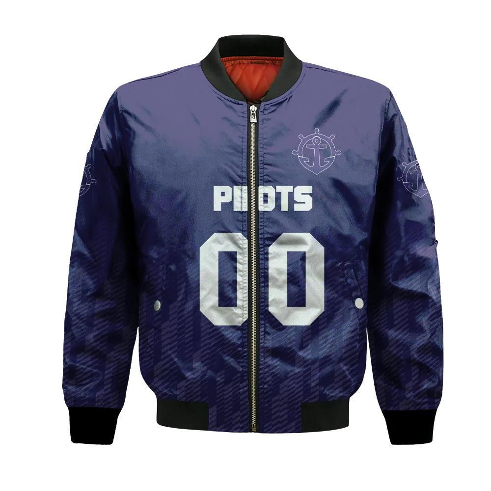 Portland Pilots Bomber Jacket 3D Printed Team Logo Custom Text And Number