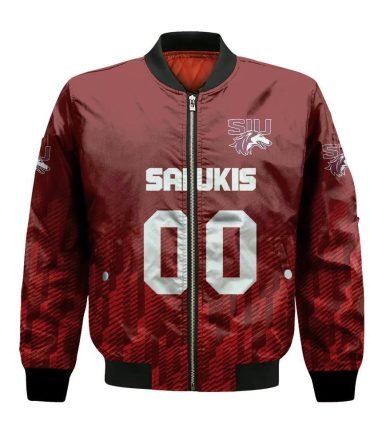 Southern Illinois Salukis Bomber Jacket 3D Printed Team Logo Custom Text And Number