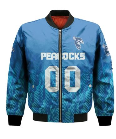 Saint Peters Peacocks Bomber Jacket 3D Printed Team Logo Custom Text And Number