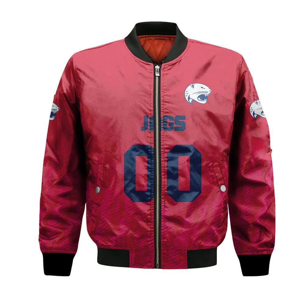 South Alabama Jaguars Bomber Jacket 3D Printed Team Logo Custom Text And Number