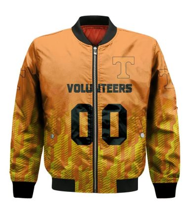 Tennessee Volunteers Bomber Jacket 3D Printed Team Logo Custom Text And Number