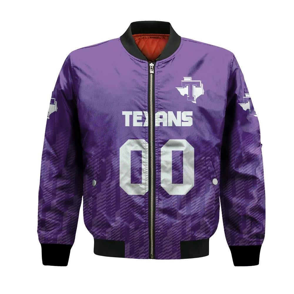 Tarleton State Texans Bomber Jacket 3D Printed Team Logo Custom Text And Number