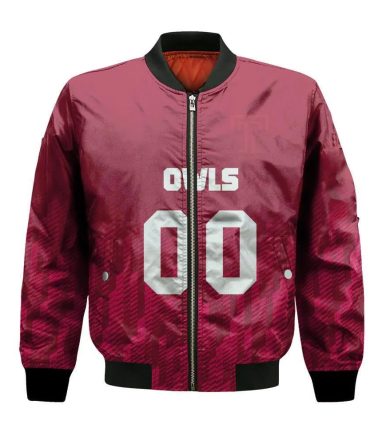 Temple Owls Bomber Jacket 3D Printed Team Logo Custom Text And Number