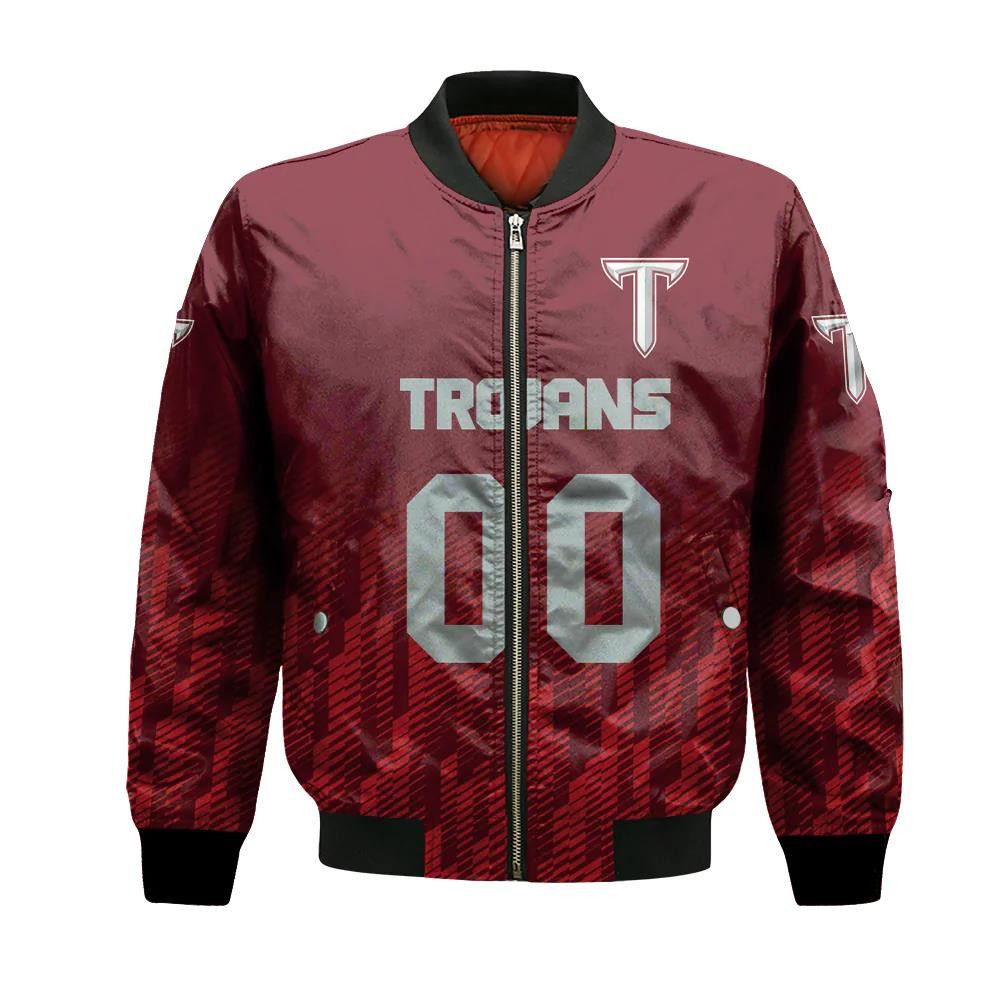 Troy Trojans Bomber Jacket 3D Printed Team Logo Custom Text And Number