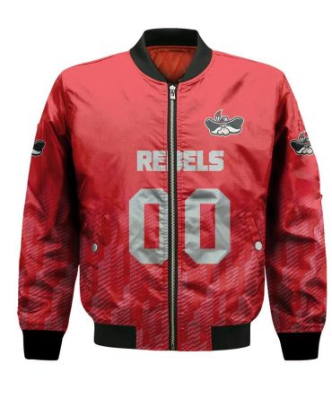 Unlv Rebels Bomber Jacket 3D Printed Team Logo Custom Text And Number