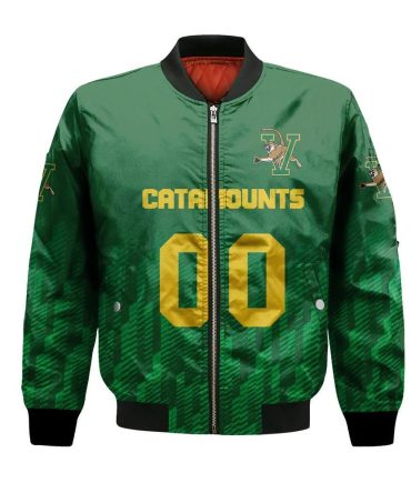Vermont Catamounts Bomber Jacket 3D Printed Team Logo Custom Text And Number
